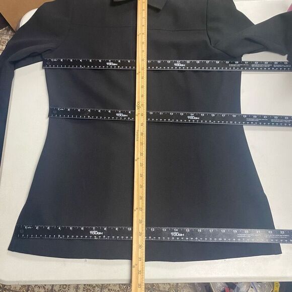 KAREN SCOTT Women’s Lined Jacket Blazer Black Size 8  Pointed Collar Vintage - Picture 9 of 9